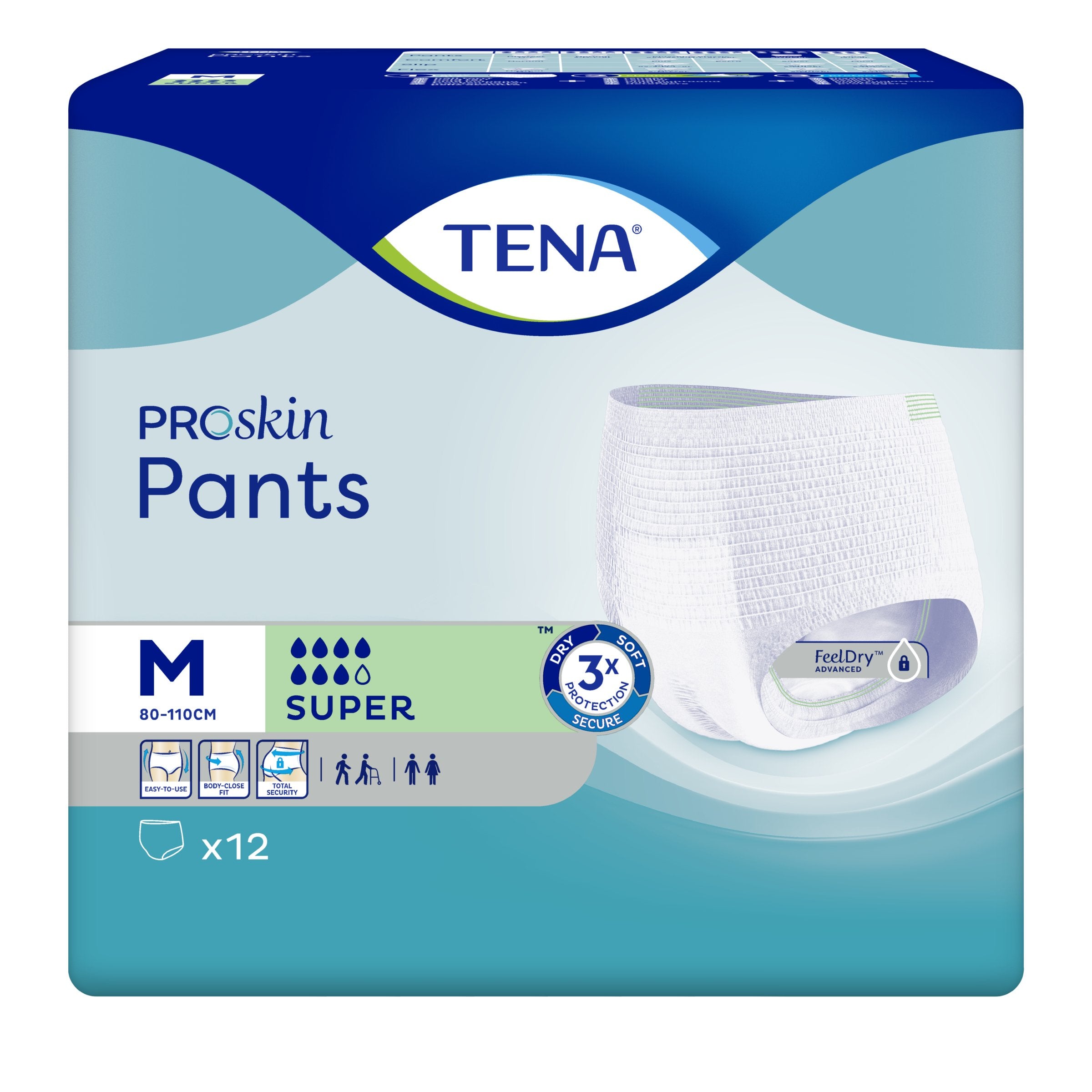Tena Pants Super Med 12x4 Proskin Tena Pants Super Med 12x4 Proskin