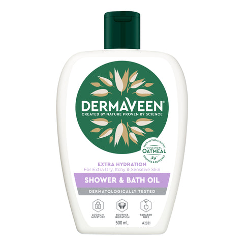 DermaVeen Extra Hydration Shower & Bath Oil 500mL DermaVeen Extra Hydration Shower & Bath Oil 500mL