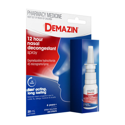 Demazin 12 Hour Nasal Decongestant Spray 20mL Demazin 12 Hour Nasal Decongestant Spray 20mL