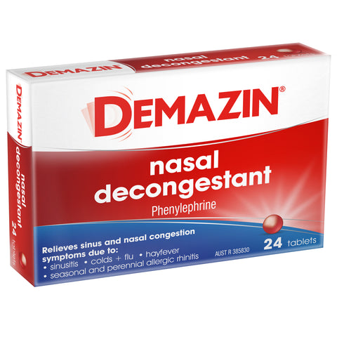 Demazin Nasal Decongestant 24 Tablets Demazin Nasal Decongestant 24 Tablets