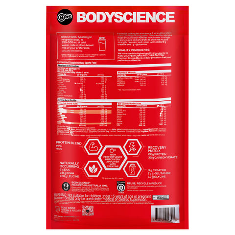 BodySci Perf Rcvr Prtn Choc 900g BodySci Perf Rcvr Prtn Choc 900g