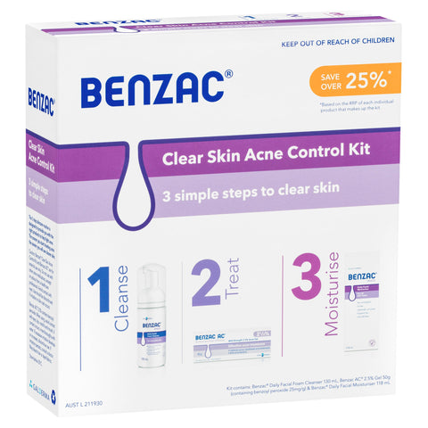 Benzac Clear Skin Acne Control Kit Benzac Clear Skin Acne Control Kit