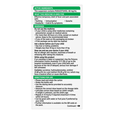 Panadol Children 5-12 Years Suspension, Fever & Pain Relief, Strawberry Flavour, 100 mL Panadol Children 5-12 Years Suspension, Fever & Pain Relief, Strawberry Flavour, 100 mL