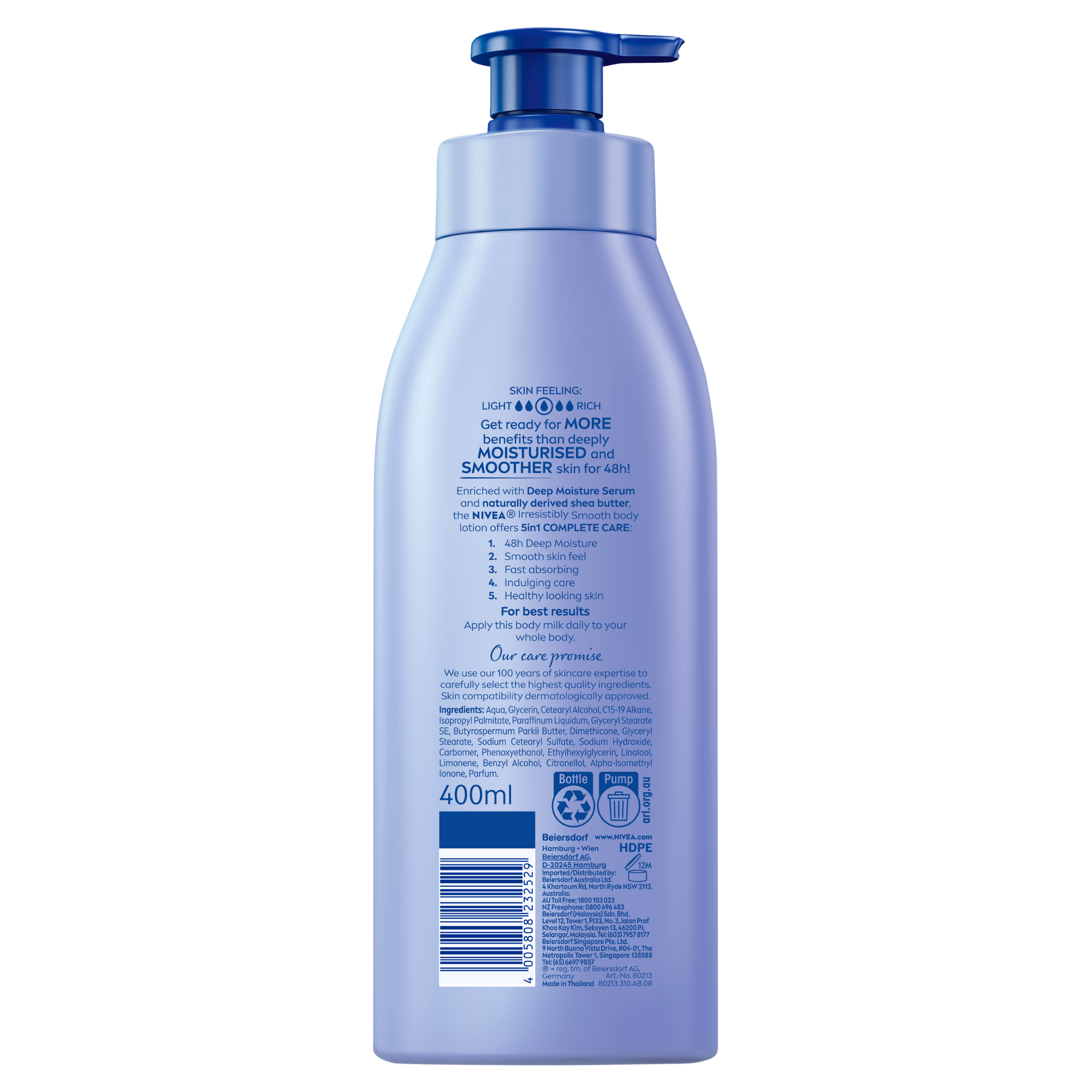 Nivea Body IrSmth BLtn 400ml Nivea Body IrSmth BLtn 400ml