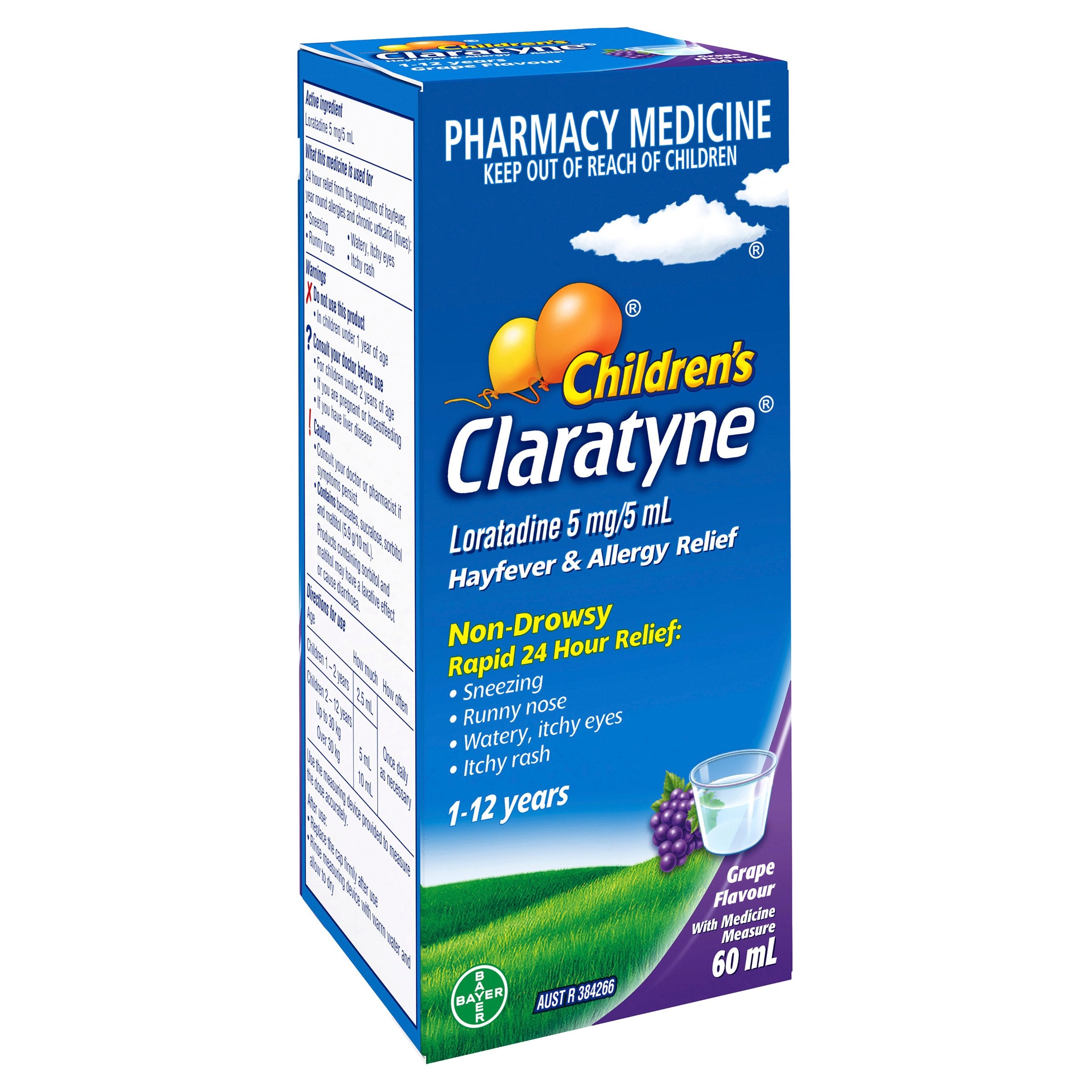 Claratyne Syp Chld Grp 60ml Claratyne Syp Chld Grp 60ml