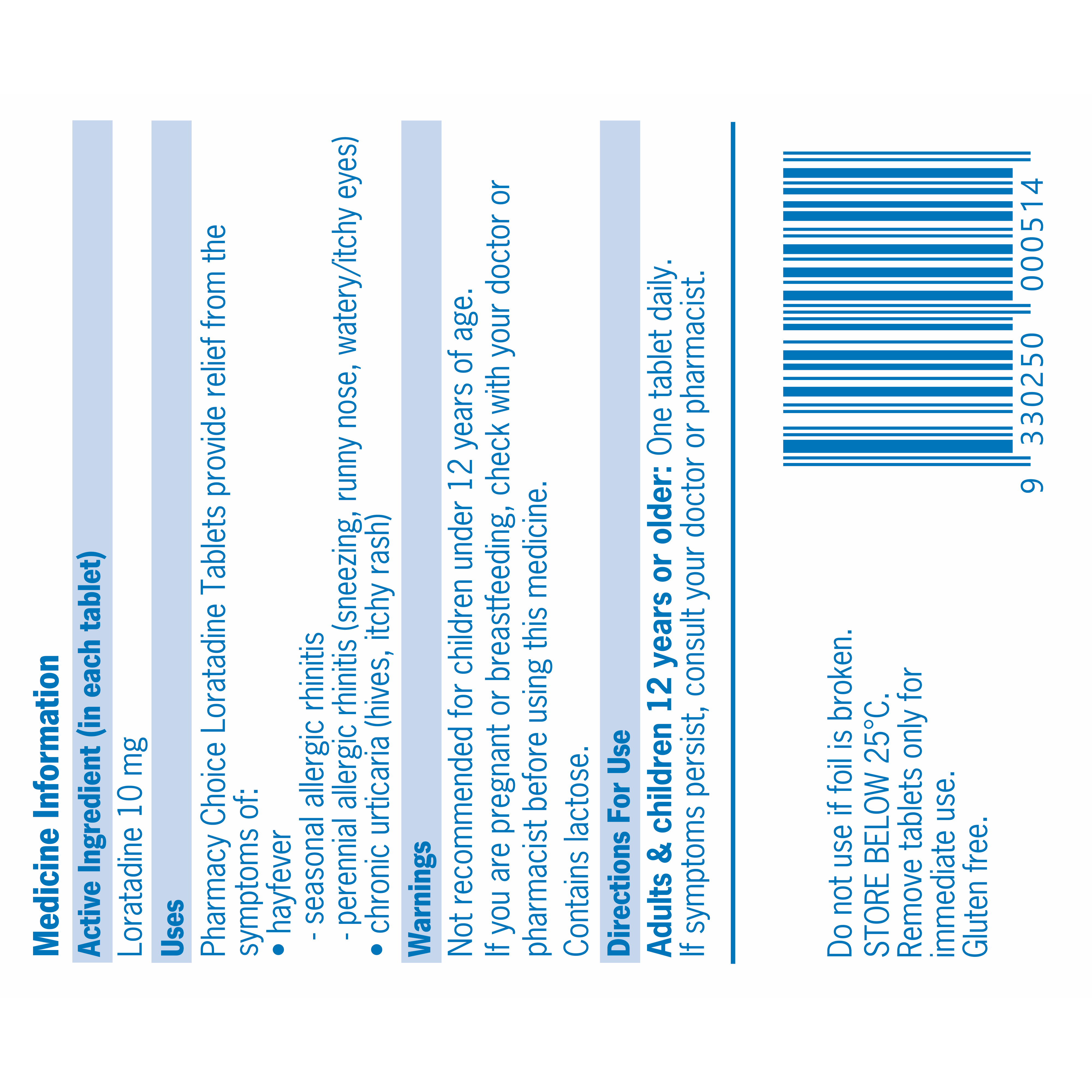 PC Loratadine Tab 50 PC Loratadine Tab 50