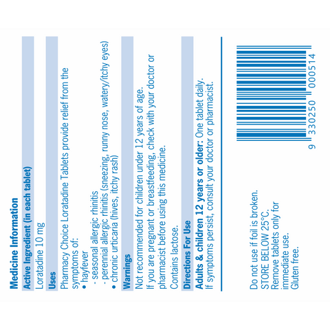 PC Loratadine Tab 50 PC Loratadine Tab 50