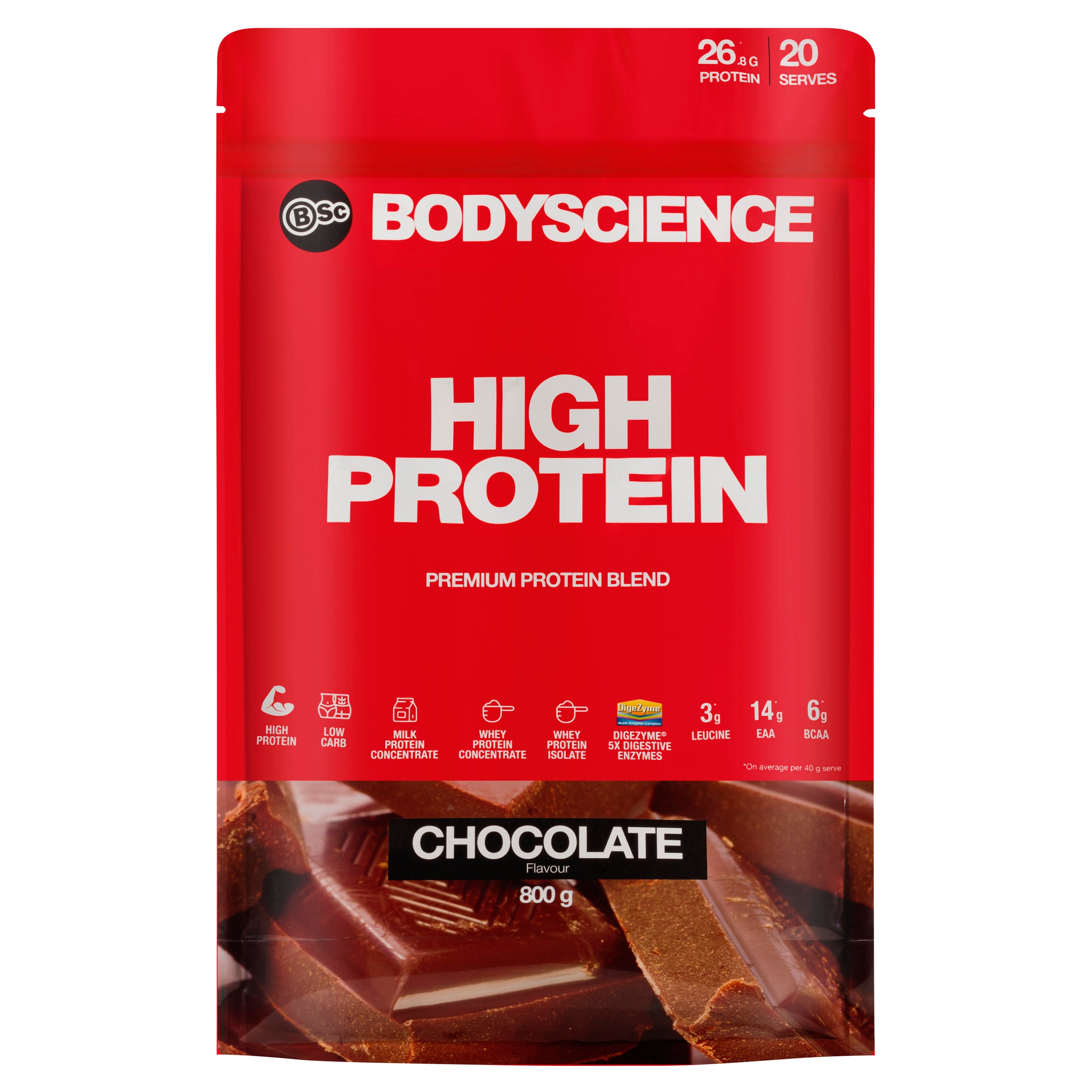 BodySci HPrtn Choc Pwdr 800g BodySci HPrtn Choc Pwdr 800g