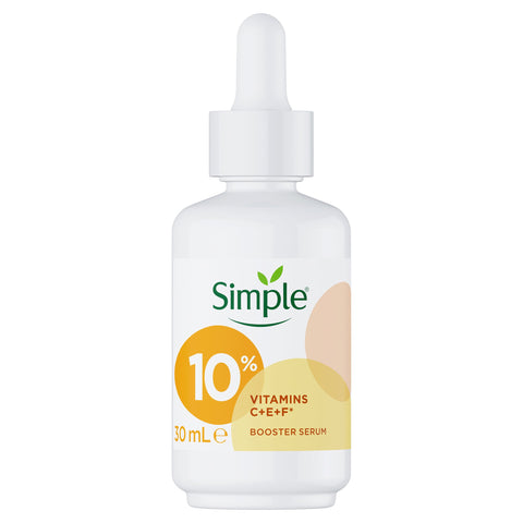 Simple Booster Serum 10% Vitamin C+E+F for youthful, glowing skin 30mL Simple Booster Serum 10% Vitamin C+E+F for youthful, glowing skin 30mL