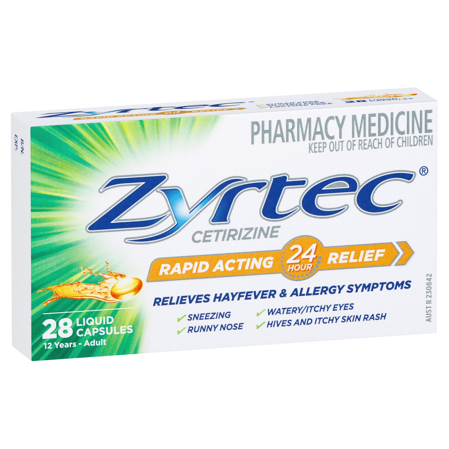 Zyrtec Liq Cap 10mg 28 Zyrtec Liq Cap 10mg 28