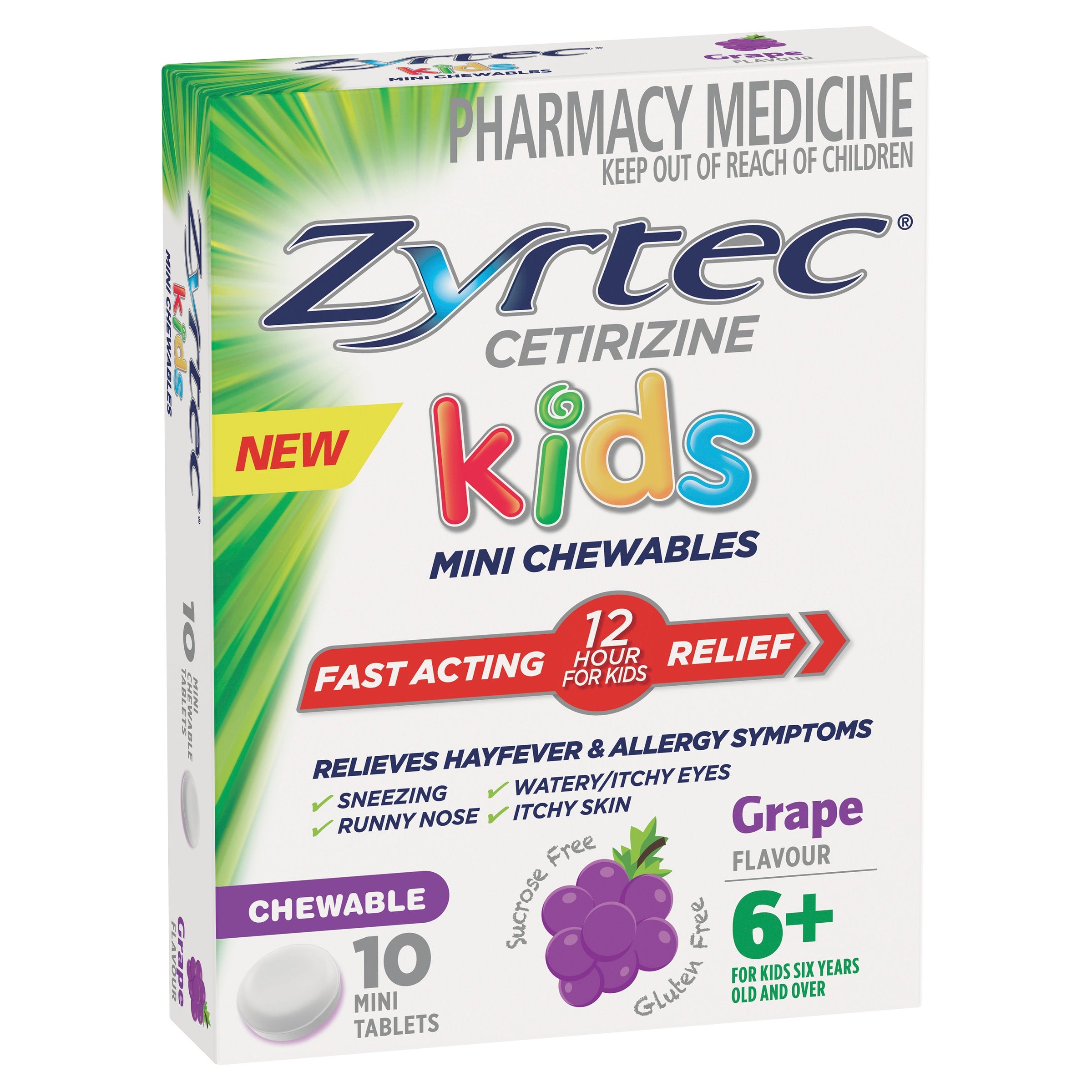Zyrtec Kids Chw Tab Grape 5mg 10 Zyrtec Kids Chw Tab Grape 5mg 10