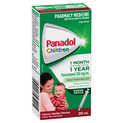 Panadol Children 1 Month – 1 Year Baby Drops with Dosing Device, Fever & Pain Relief, 20 mL Panadol Children 1 Month – 1 Year Baby Drops with Dosing Device, Fever & Pain Relief, 20 mL