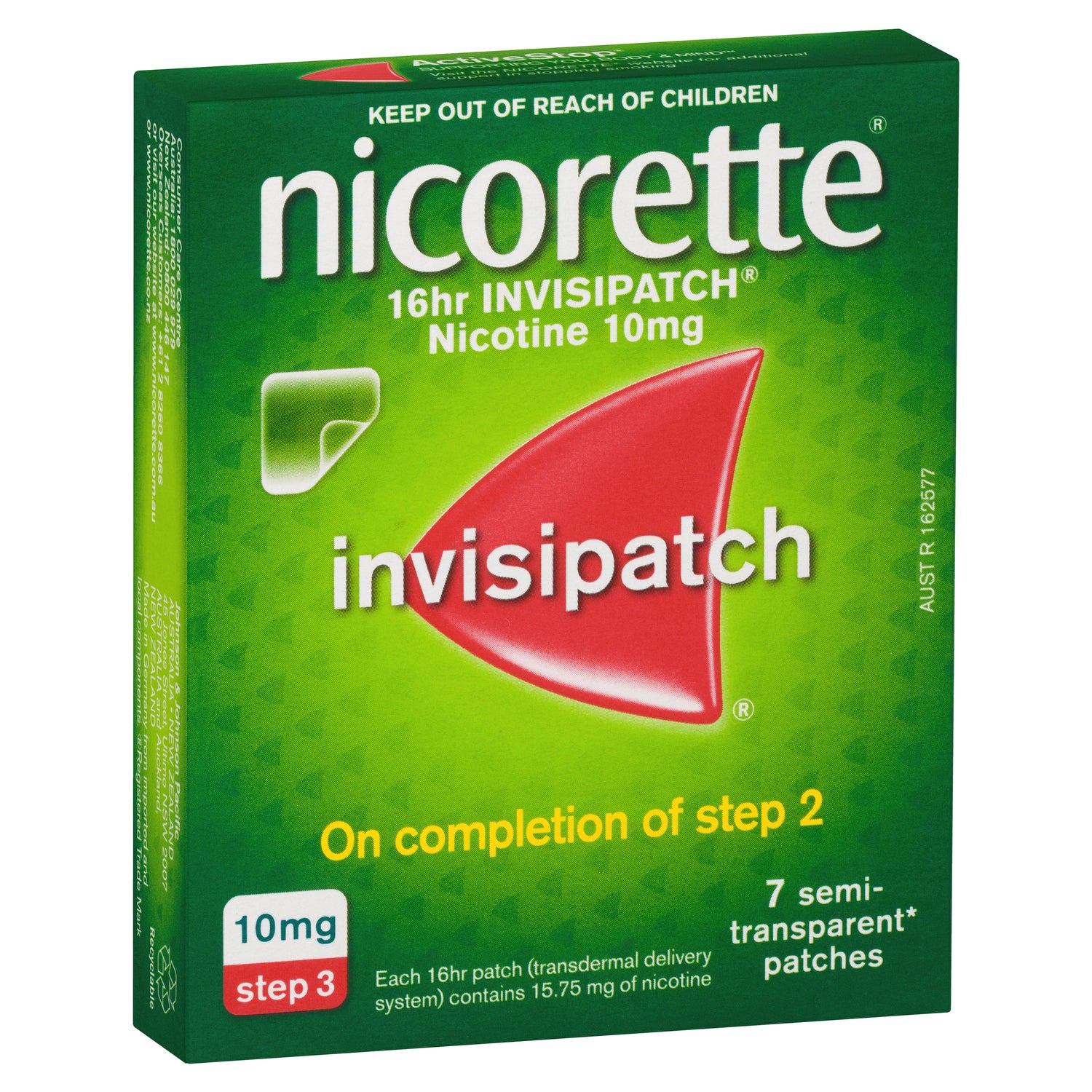 Nicorette InvisiPatch Step 3 10mg 7 Nicorette InvisiPatch Step 3 10mg 7