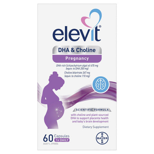 Elevit DHA + Choline for Pregnancy 60 Capsules Elevit DHA + Choline for Pregnancy 60 Capsules