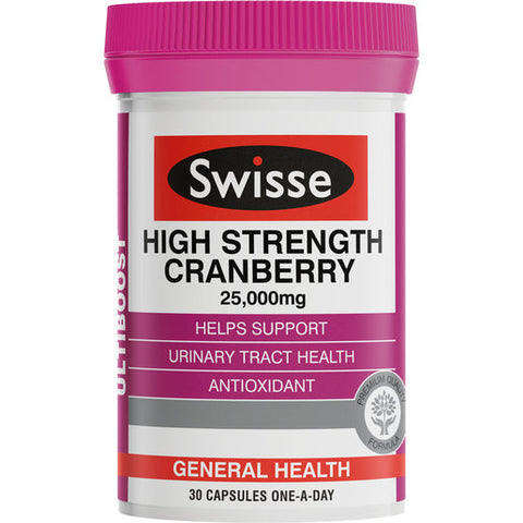 Swisse Ultiboost High Strength Cranberry 25,000mg 30 capsules Swisse Ultiboost High Strength Cranberry 25,000mg 30 capsules