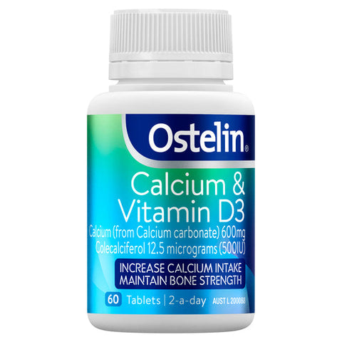 Ostelin Calcium & Vitamin D - D3 for Bone Health + Immune Support 60 tablets Ostelin Calcium & Vitamin D - D3 for Bone Health + Immune Support 60 tablets