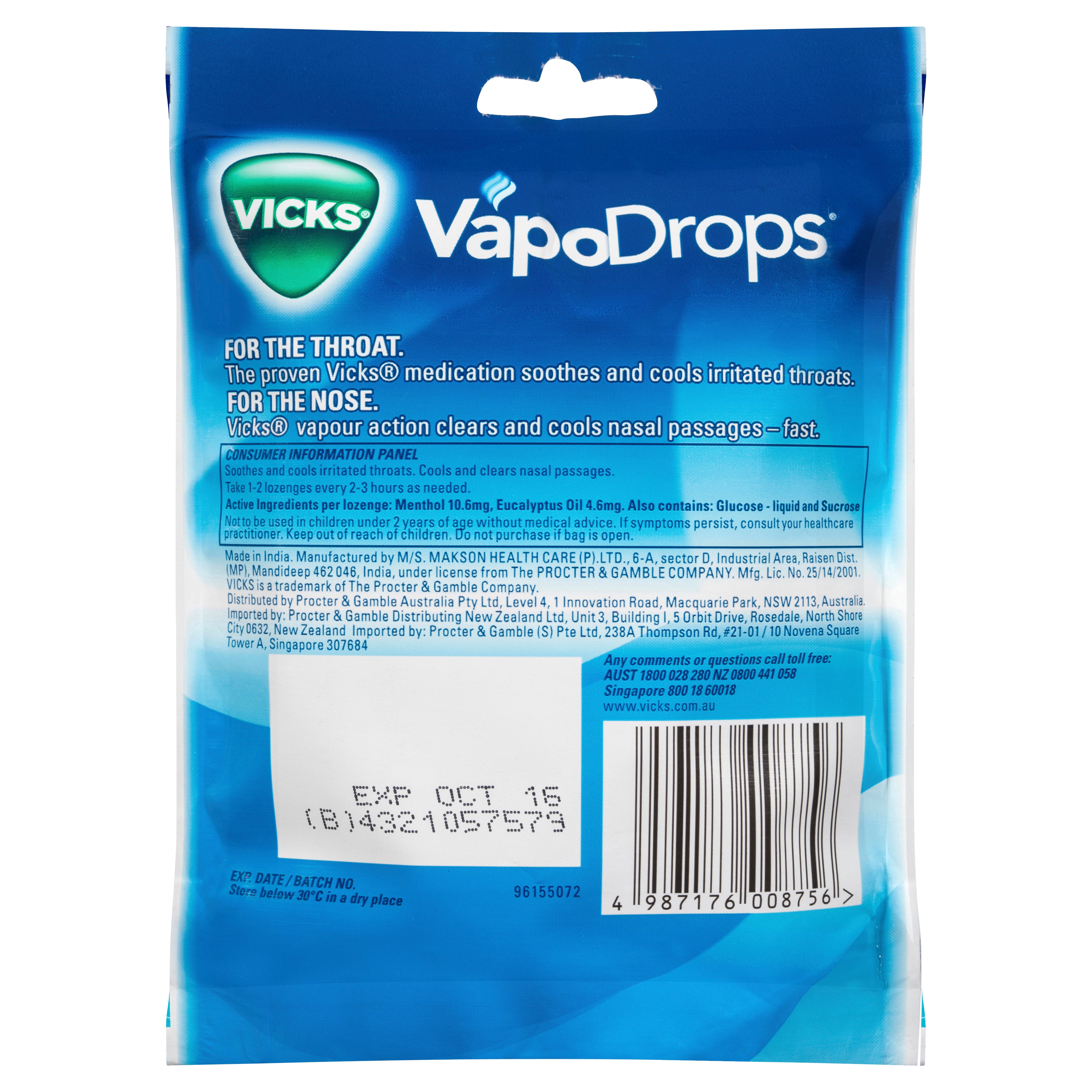 Vicks V/Drop Orig Menth 24 x4 Vicks V/Drop Orig Menth 24 x4