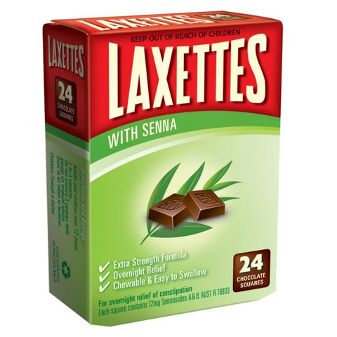 Laxettes Senna Chocolate 24 Laxettes Senna Chocolate 24