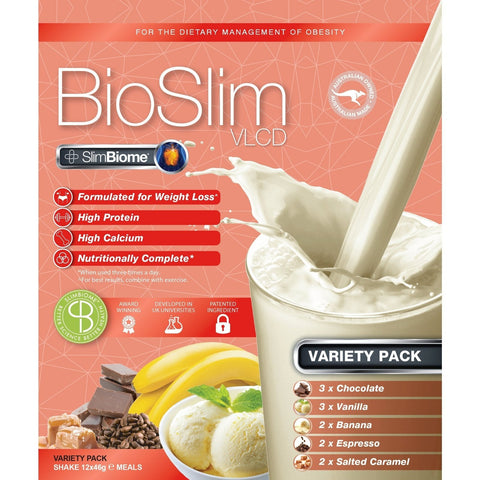 BioSlim VLCD Shake SlimBiome Variety Pack 12x46g BioSlim VLCD Shake SlimBiome Variety Pack 12x46g