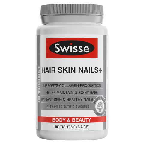 Swisse Ultiboost Hair Skin Nails+ Tablets 100 Pack Swisse Ultiboost Hair Skin Nails+ Tablets 100 Pack