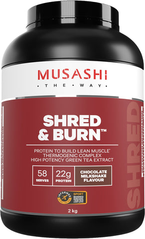Musashi Shred And Burn Chocolate 2kg Musashi Shred And Burn Chocolate 2kg