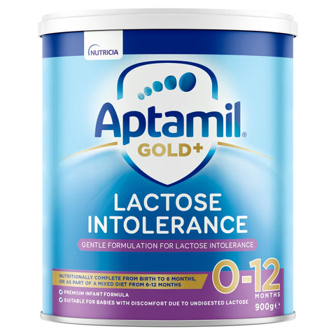 Aptamil Gold+ Lactose Intolerance Baby Infant Formula From Birth to 12 Months 900g Aptamil Gold+ Lactose Intolerance Baby Infant Formula From Birth to 12 Months 900g