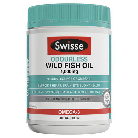Swisse Ultiboost Odurless Wild Fish Oil 1000mg 400 Capsules Swisse Ultiboost Odurless Wild Fish Oil 1000mg 400 Capsules