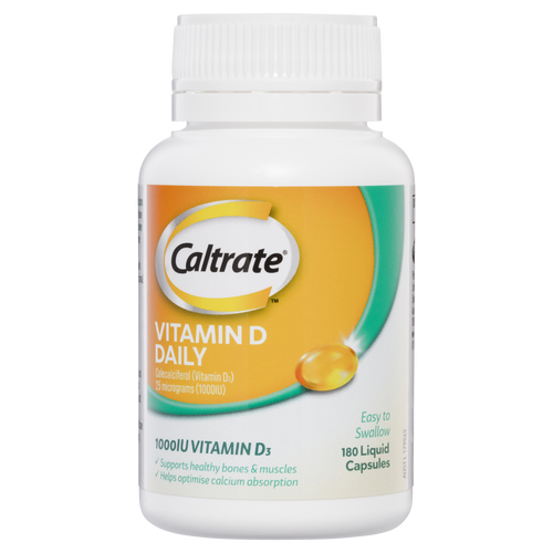 Caltrate Vitamin D Daily 180 Liquid Capsules Caltrate Vitamin D Daily 180 Liquid Capsules