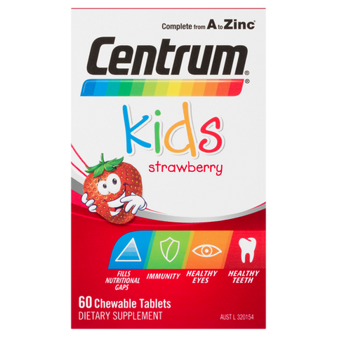 Centrum Kids Strawberry 60 Tablets Centrum Kids Strawberry 60 Tablets