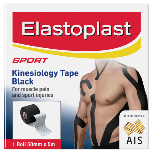 Elastoplast Sport Kinesiology Tape 50mm x 5m - Black Elastoplast Sport Kinesiology Tape 50mm x 5m - Black