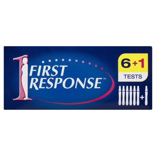 First Response Instream Pregnancy Test 7 Pack top of packet First Response Instream Pregnancy Test 7 Pack top of packet