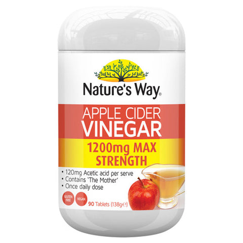 Nature's Way Superfoods Apple Cider Vinegar Max 1200mg 90t Nature's Way Superfoods Apple Cider Vinegar Max 1200mg 90t