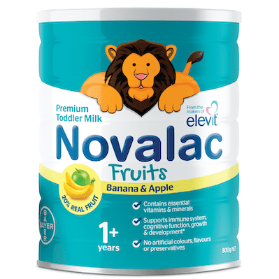 Novalac Fruits Premium Toddler Milk with Banana and Apple 800g Novalac Fruits Premium Toddler Milk with Banana and Apple 800g