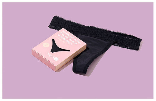 Pelvi Leakproof G-String Underwear Black Pelvi Leakproof G-String Underwear Black