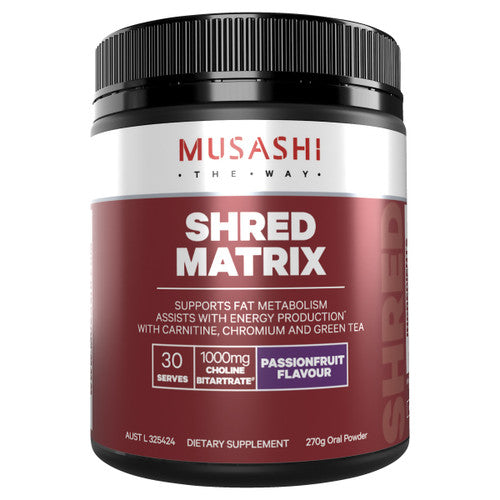 Shred Matrix Passionfruit 270g Front of Packaging Shred Matrix Passionfruit 270g Front of Packaging