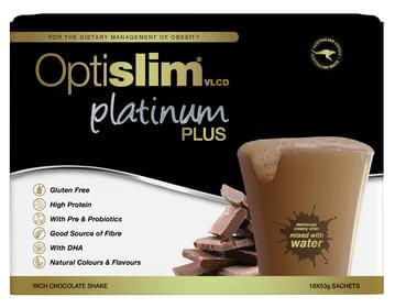Optislim VLCD Platinum Plus Meal Replacement Shake Chocolate 18 x 53g