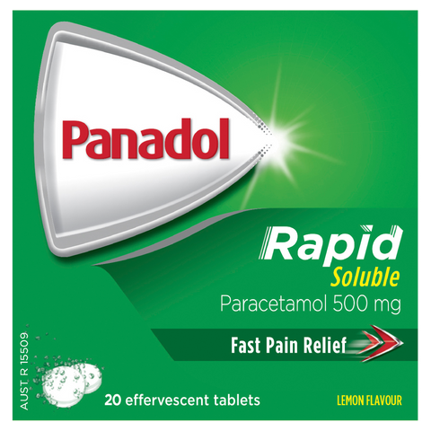 Panadol Rapid Soluble Paracetamol Pain Relief Tablets 500mg 20