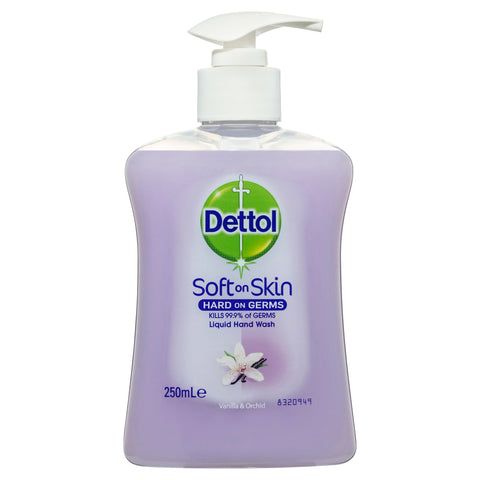 Dettol Antibacterial Liquid Hand Wash Pump Vanilla and Orchid 250mL
