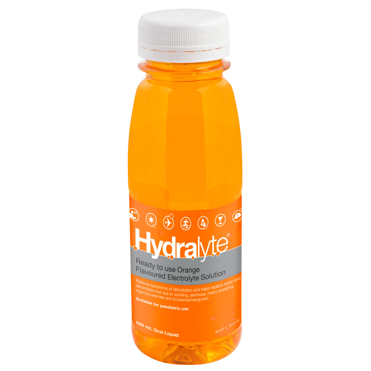 Hydralyte Ready to use Electrolyte Solution Orange Flavoured 250mL