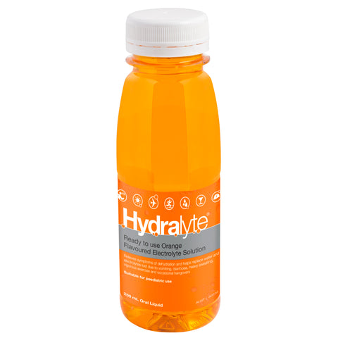 Hydralyte Ready to use Electrolyte Solution Orange Flavoured 250mL