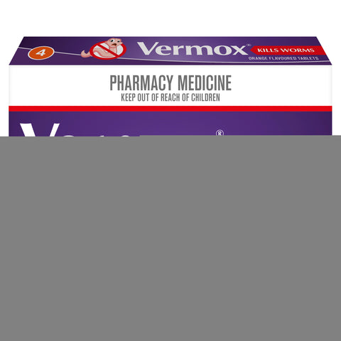 Vermox Worming Treatment Orange 4 Tablets