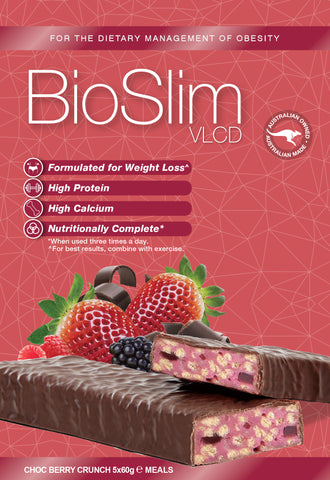 BioSlim VLCD Bars Choc Berry Crunch 5x60g