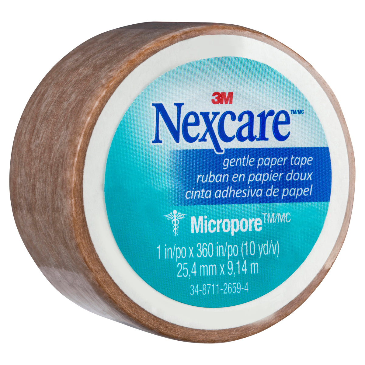 Nexcare Micropore Paper Tape Tan 25mm - 1 roll