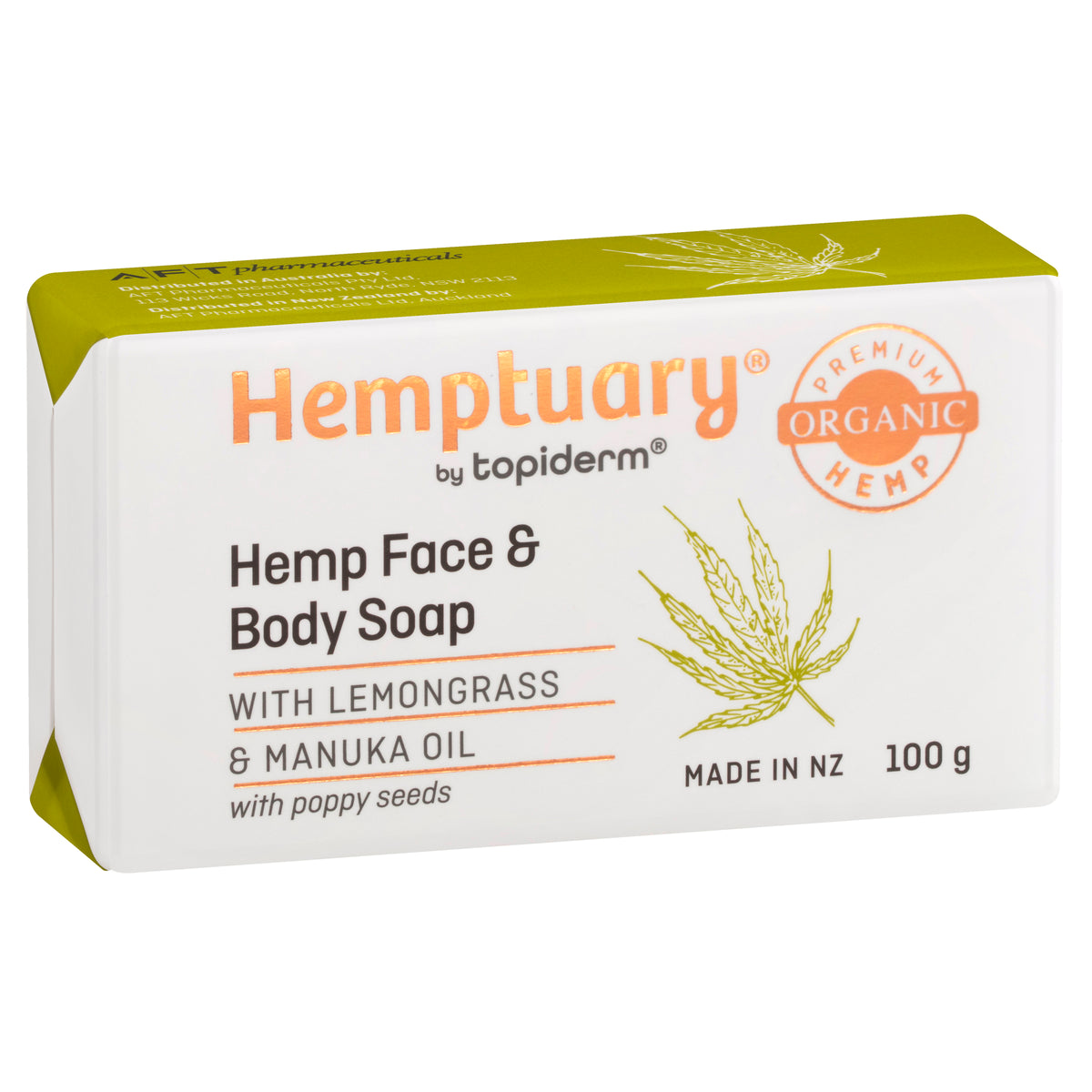 Hemptuary® by Topiderm® Hemp Face and Body Soap 100g