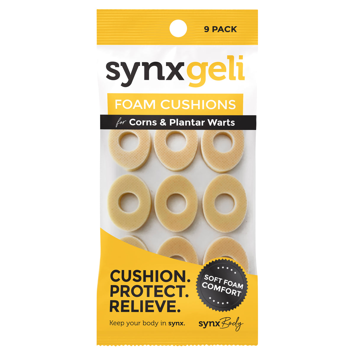 Synxgeli Foam Cushions for Corn & Plantar Warts