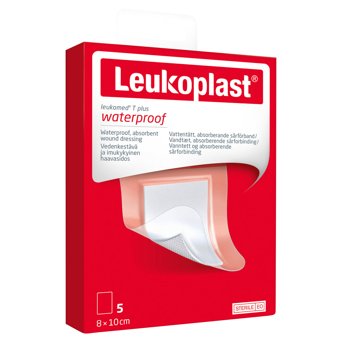 LEUKOPLAST LEUKOMED T PLUS STERILE 8CM X 10CM 5 BOX