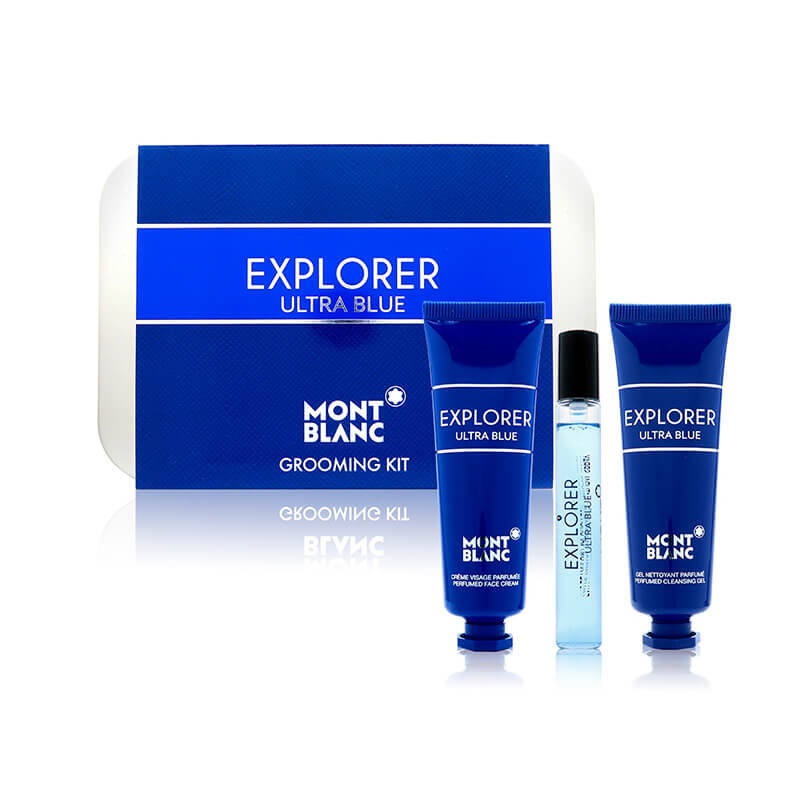 Montblanc Explorer Ultra Blue Grooming Kit 3pc Set