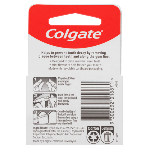 Colgate Total Mint Waxed Dental Floss 25m