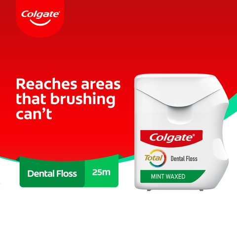 Colgate Total Mint Waxed Dental Floss 25m