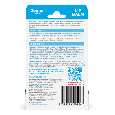 Dermal Therapy Lip Balm Original Stick